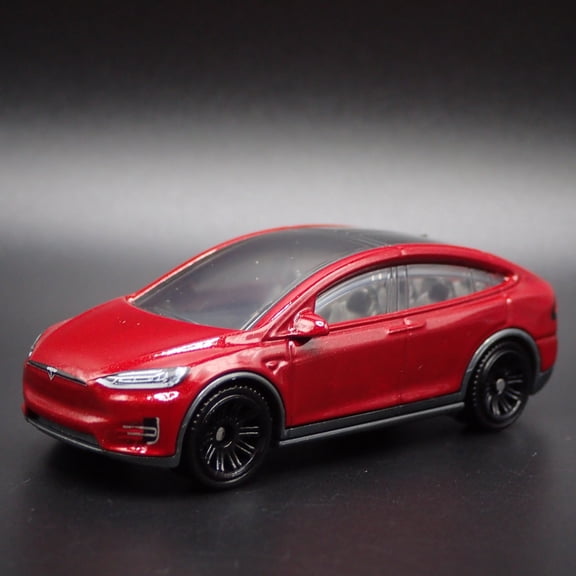 Open Box 2016-2025 TESLA MODEL X SUV RED 1:64 SCALE COLLECTIBLE DIORAMA DIECAST MODEL CAR