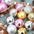 thumbnail image 2 of Opolski 34Pcs Shatterproof Ball Ornament Exquisite Plastic Eye-catching Glitter Xmas Balls Decor Silver Purple, 2 of 8
