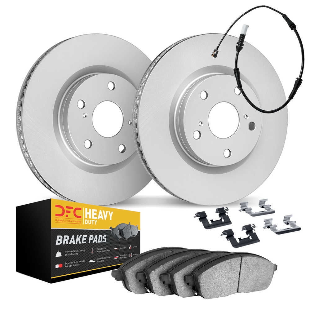 DFC 5000 Euro Ceramic Brake Pads and Hardware Kit - Archived 4222-40010 DFC Geospec Rotors with