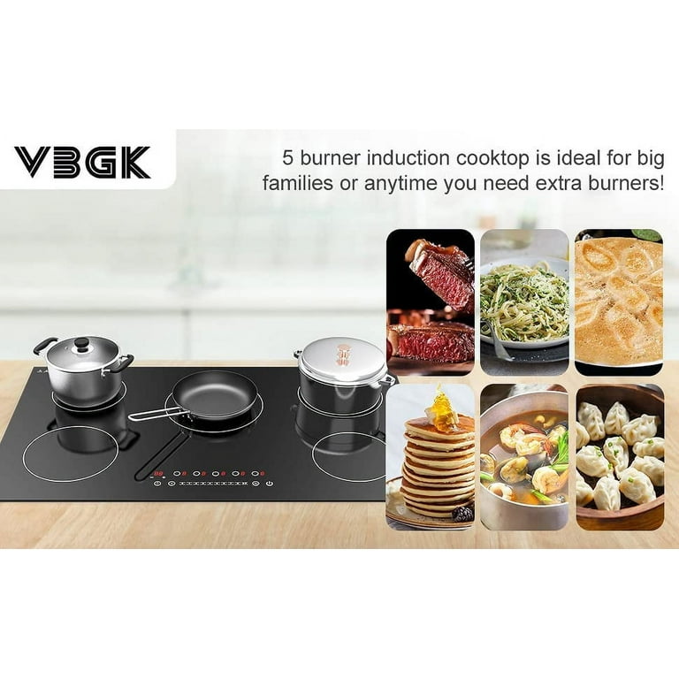 36 Inch Built-in Induction Cooktop with 5 Burners