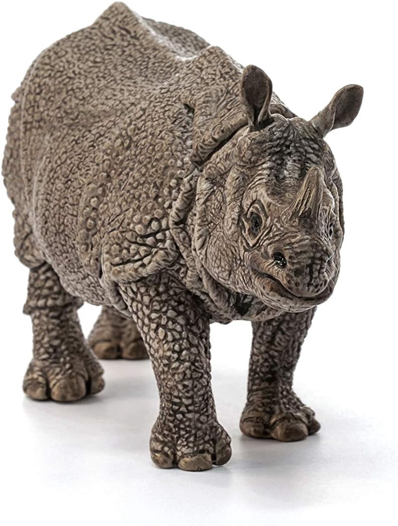 Schleich Wild Life - Indian Rhinoceros Animal Figurine - Durable Rhino Figure - Kids Ages 3+