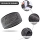 thumbnail image 4 of Banda para el cabello de microfibra para mujer, maquillaje, spa, banda para el cabello lavable para el cuidado de la cara, banda ajustable con cinta mágica para baño, desmaquillaje y deporte, gris oscuro, paquete de 5 Rojo Verde, 4 of 5