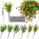 thumbnail image 2 of 6 piezas de flores artificiales para exteriores, resistentes a los rayos UV, flores artificiales de plástico, arbustos falsos, plantas, decoración, jardín, balcón, ventana, macetero, cocina JM, 2 of 5