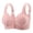(Style 1)Pink, variant on EaskTriop Bras for Older Women Front Closure Wireless Supportive Full Coverage Bra with Adjustable Wide Straps Everyday Comfort