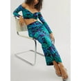 thumbnail image 3 of Biekopu Women Skirt Set, Flower Print Long Sleeve Off-shoulder Crop Top with High Waist Long Skirt Fall Outfit, 3 of 6