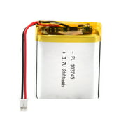AKZYTUE 3.7V 2000mAh Battery 103745 Lithium Polymer Ion Rechargeable Li-ion Li-Po Battery with 2P PH 2.0mm Pitch Connector