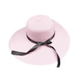 thumbnail image 2 of Yirtree Womens Big Bowknot Straw Hat Large Floppy Foldable Roll up Beach Cap Sun Hat UPF 50+ Women Summer Wide Brim Floppy Straw Ribbon Bow Sun Hat Beach Bucket Cap, 2 of 8