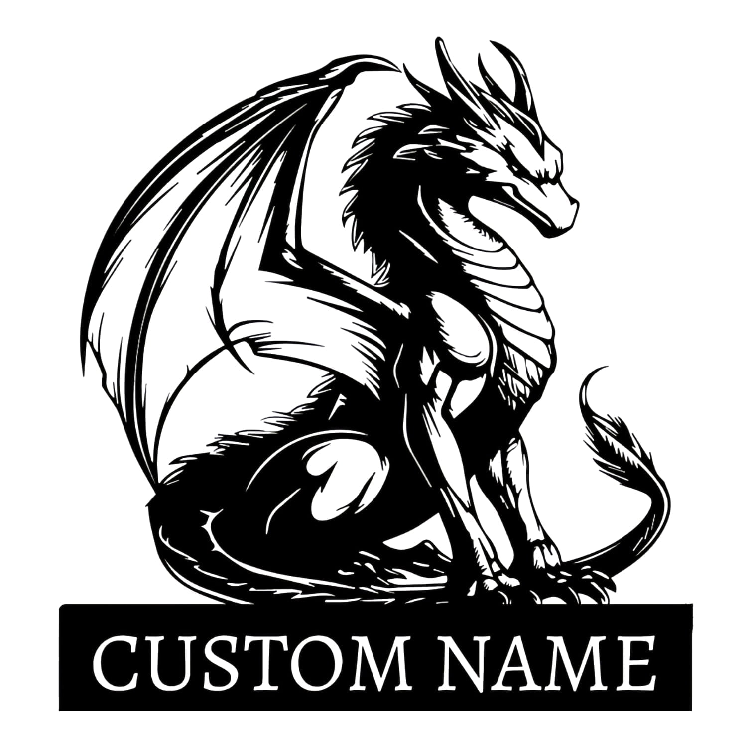 Custom Name metal sign, Personalized Dragon Name Sign, Handmade Dragon Wall Sculptures, Metal Wall Art for Home Decor, Ideal for Weddings, Housewarming, Christmas, and Birthday Gifts, 11.8in x 11.6in