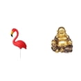 thumbnail image 1 of Estatua de estaca de jardín,Adorno de jardín con forma de flamenco,estaca para césped,patio o porche,Estatua de flamenco,figurita,escultura,playa al aire libre,Estatua de Buda,Estatuas de, 1 of 8