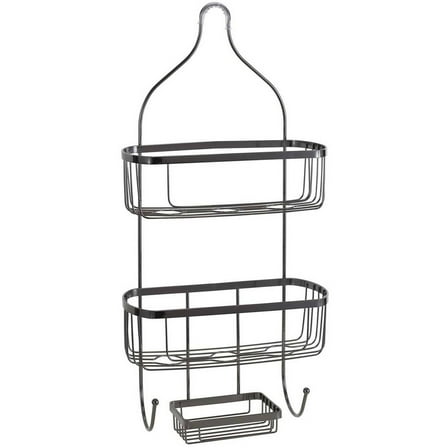 Bath Bliss Prince Design 2 Tier Iron Shower Caddy in Black Onyx