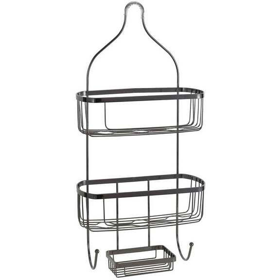 Bath Bliss Prince Design 2 Tier Iron Shower Caddy in Black Onyx