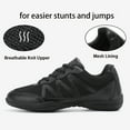 thumbnail image 4 of GlideMoves Black Cheer Shoes Girls Jump Tumbling Women Exercise Aerobic Fitness Dance Training Youth School Student Team Athletic Competition Women 9, 4 of 7