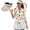 Black Polka Dots, variant on Garronmavis Purple Marble Women's Golf Shirt and Sun Visor Hat Set Fit Plain 3/4 Sleeve Golf Shirts Sports Sun Visor Hat for Shopping and Daily Wear Breathable Fabric Quarter Zip