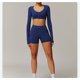 thumbnail image 3 of Conjuntos de entrenamiento for mujer, 2 piezas, sujetador deportivo, camiseta sin mangas, polainas de cintura alta, gimnasio, Yoga, ropa activa, Top de entrenamiento for mujer, 3 of 7
