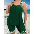 thumbnail image 3 of New Models Chic Plus Size Tankini Set - Trendy Graphic 2-piece Swimwear With Comfort Fit Round Neck Top Shorts For Beach Getaways, 3 of 5