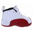thumbnail image 2 of Nike Jordan 12 Retro Leather Infant/Toddler Shoes Size 6, Color: White/Black/Varsity Red, 2 of 3