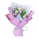 thumbnail image 4 of Ramo de flores de ganchillo, flores tejidas a mano, flores falsas, flores artificiales violetas, 4 of 9