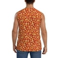 thumbnail image 4 of Uemuo Pizza Pattern Men's Sleeveless T-Shirt,Muscle Athletic Tank Top, Moisture-wicking Quick-dry Breathable Classic Tee Top for Gym Run Outdoor Sports-Large, 4 of 8