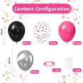thumbnail image 2 of Black and Hot Pink Balloons, 60pcs 12Inch Black and Hot Pink Balloons,Metal Silver and Confetti Balloon for Girl Boy Birthday Party Baby Shower Wedding Gender Reveal Decorations, 2 of 4