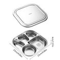 thumbnail image 2 of Sectioned Plates Mess Trays Practical Stainless Steel Camping Plates Divided Dishes for Convenient Meal Management, 2 of 8