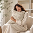thumbnail image 6 of TTJ Wildflower Embroidery Throw Pillow Covers,18x18 Inch Floral Decorative Cushion Case,Chenille Flower Pillowcase for Farmhouse Rustic Sofa Couch Bed Living Room Home Decor(Beige), 6 of 6