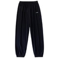 thumbnail image 4 of SGFCWSX Girls Sweatpants Elastic Waist Soft Loose Fit Jogger Pants with Elastic Cuffs for Kids Black Size 4 Years, 4 of 6