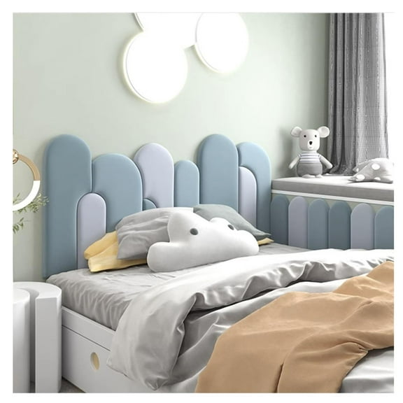 Self-Adhesive Headboard,Peel and Stick Headboard, Headboard Panels for Wall, 3D Anti-collision Wall Padding,for Bedroom, Play Room