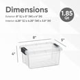 thumbnail image 2 of Superio Clear Storage Boxes with Lids, Plastic Container Bins for Organizing, Stackable Crates, BPA Free, Non Toxic, Odor Free, Organizers for Home, Office, School, and Dorm, 1.85 Quart, 2 Pack, 2 of 9