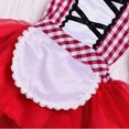 thumbnail image 3 of Infant Baby Toddler Girls Christmas Red Plaid Tulle Fancy Dress Hood Cloak Halloween Costumes, 3 of 4