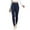 Navy, variant on Women's High-Waist Leggings Solid Color Thermal Tights, Thick Stretchy for Yoga Winter Workout and Cold Weather