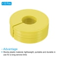 thumbnail image 3 of Separadores de ropa Uxcell, separadores redondos en blanco para estantes de ropa, paquete de 12 en color amarillo, 3 of 5