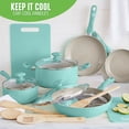 thumbnail image 6 of GreenLife Savory 15pc Cookware Set, Turquoise, 6 of 8