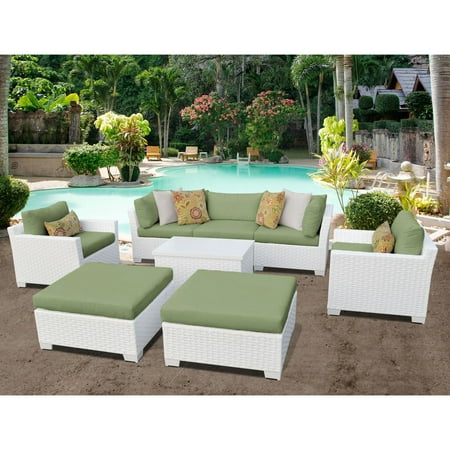 Tk Classics Monaco 8 Piece Outdoor Wicker Patio Conversation Set With Ottoman Com - Monaco Rattan Patio Set Tk Classics Monaco 8 Piece Outdoor Wicker Patio Conversation Set With Ottoman Com - Monaco Rattan Patio Set