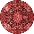 thumbnail image 1 of Ahgly Company Indoor Round Medallion Red Traditional Area Rugs, 7' Round, 1 of 4