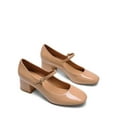 thumbnail image 3 of Women's Mary Jane Block Heel Pumps with Square Toe and Buckle Strap, 3 of 7