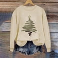 thumbnail image 2 of Christmas Womens Sweatshirts Holiday Merry Pullover Long Sleeves Crewneck Shirts Fashion Christmas Tree Printed Blouses Casual Loose Christmas Sweatshirt, 2 of 8