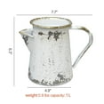 thumbnail image 5 of Vinatge Flower Vase for Table Decor,Rustic Metal Pitcher Milk Jug White Vase - Farmhouse Vase Home Decor, Perfect for Fresh/Dried Flowers, 5 of 8