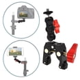 thumbnail image 1 of de de doble Abrazadera para cámara Montaje en Adaptador de soporte Súper abrazadera para cámara, videocámara, , luz de, 1 of 8