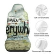 thumbnail image 5 of Honeii I Haven't Been Everywhere But Its On My List Print Car Seat Covers 2 Pieces, Full Set Universal Seat Covers for Cars, Waterproof Auto Seat Protectors, 5 of 7