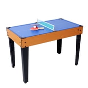 5-in-1 Multi-Game Table for Home - Billiards, Foosball, Ping Pong, Push Hockey & Basketball,All-in-One Indoor Sports Center for Family Game Room