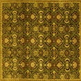 thumbnail image 1 of Ahgly Company Indoor Square Persian Yellow Traditional Area Rugs, 4' Square, 1 of 4