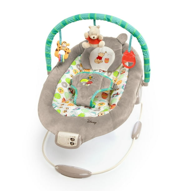 Bright Starts Disney Baby Bouncer Seat Winnie The Pooh Dots Hunny Pots Walmart Com Walmart Com