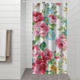 thumbnail image 2 of Pioneer Flower Floral Print Pattern Shower Curtain 36"x72" ,Bathroom Decorative Shower Curtains Set with 12 Hooks,Modern Waterproof Washable Shower Curtain, 2 of 6