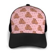 thumbnail image 3 of Naloa Heart Capybara Adult adjustable Print Baseball Hat, Patchwork curved brim baseball capfor Men and Women, One Size, 3 of 5