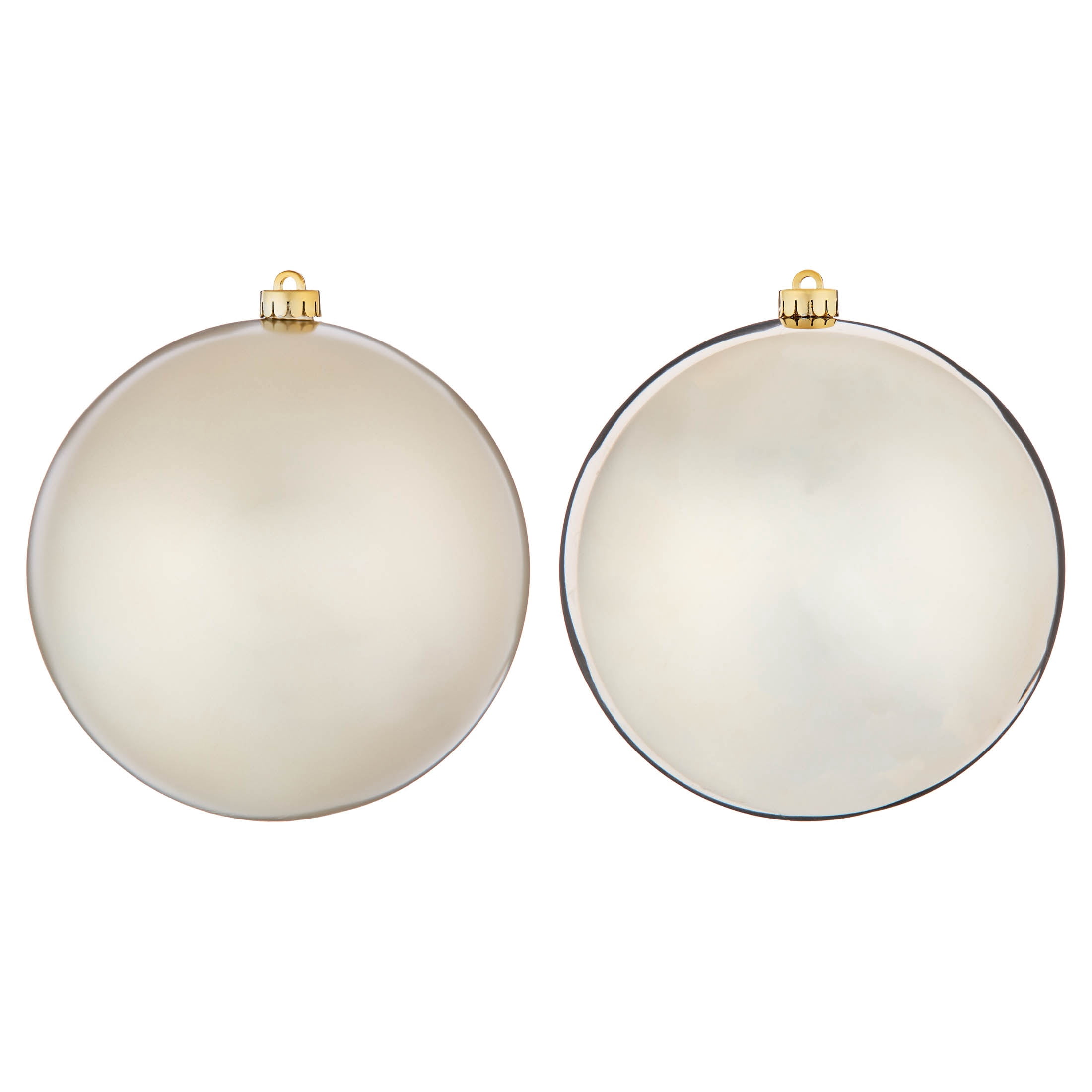2-Count Champagne Jumbo Ball Shatterproof Christmas Ornaments, 8.5", by Holiday Time