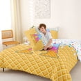 thumbnail image 4 of Catabedysis Waffle Pattern Full Size Comforter Sets For Boys,Colorful Personalized Monogrammed A Bedding Comforter Set,Colorful Stars Reversible,3pcs,1 Comforter and 2 Pillowcases, 4 of 7