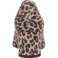 thumbnail image 3 of EVOLVE Womens Beige Leopard Print Traction Comfort Cushioned Robin Almond Toe Block Heel Slip On Leather Dress Pumps 7.5 M, 3 of 5