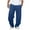 Blue, variant on Men Casual Jogger Pants Summer Solid Color Loose Drawstring Bottoms with Side Pockets for Comfortable Daily & Leisure Activities