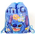 thumbnail image 3 of Disney-mochila de Lilo Stitch azul no tejida con cordón, bolso de mano para escuela, deporte, gimnasio, fiesta de cumpleaños para niñas, niños y adolescentes, 3 of 4