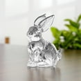 thumbnail image 2 of xiziHUAN9C Crystal Bunny Figurines Collectibles Easter Bunny Statue Ornament Clear Crystal Animal Paperweight Chinese Rabbit Statue，CL1 - A, 2 of 6